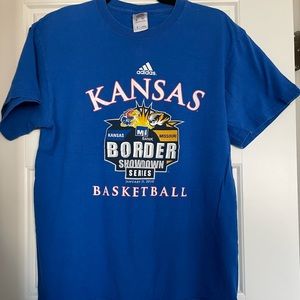 University of Kansas KU Border Showdown t-shirt in royal blue | size M
